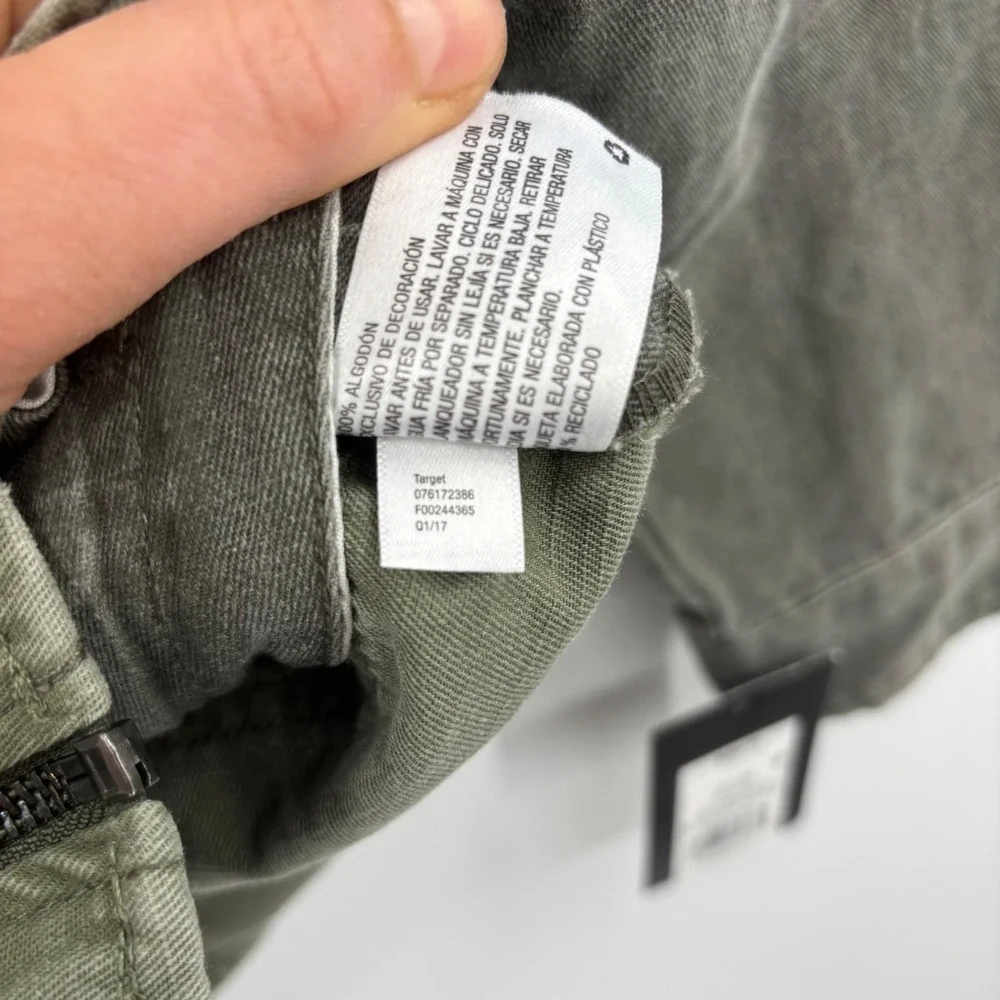 Art Class Boys Utility Jacket Small 6 7 Olive Green Full Zip Cotton Patches New‎